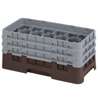 Cambro 8HS638119 Camrack Glass Rack - Half Size, (3)Extenders, 8 Compartment, Sherwood Green thumbnail 7