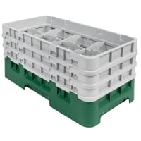 Cambro 8HS638184 Camrack Glass Rack - Half Size, (3)Extenders, 8 Compartments, Beige thumbnail 3