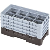 Cambro 8HS800119 Camrack Glass Rack - Half Size, (4)Extenders, 8 Compartment, Sherwood Green thumbnail 2
