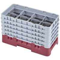 Cambro 8HS958119 Camrack Glass Rack - Half Size, (5)Extenders, 8 Compartment, Sherwood Green thumbnail 4