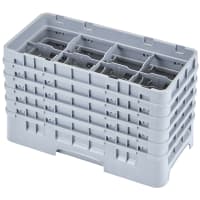 Cambro 8HS958167 Camrack Glass Rack - Half Size, (5)Extenders, 8 Compartments, Brown thumbnail 4