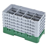 Cambro 8HS958184 Camrack Glass Rack - Half Size, (5)Extenders, 8 Compartments, Beige thumbnail 4