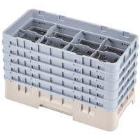 Cambro 8HS958416 Camrack Glass Rack - Half Size, (5)Extenders, 8 Compartments, Cranberry thumbnail 2