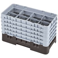 Cambro 8HS958416 Camrack Glass Rack - Half Size, (5)Extenders, 8 Compartments, Cranberry thumbnail 4