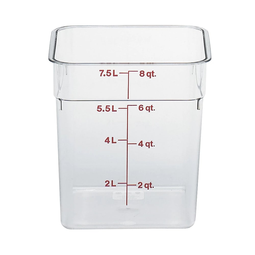 Cambro 8SFSCW135 8 qt Square Food Storage Container - CamSquare®, Clear
