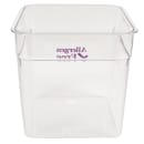 Cambro 8SFSCW441 8 qt Square Food Storage Container - CamSquare®, Allergen-Free, Polycarbonate, Clear thumbnail 5