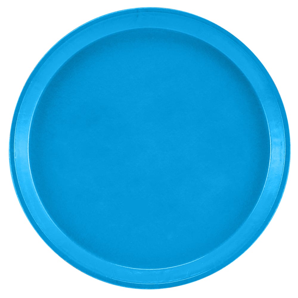 Cambro 900105 9" Round Serving Camtray - Fiberglass, Horizon Blue