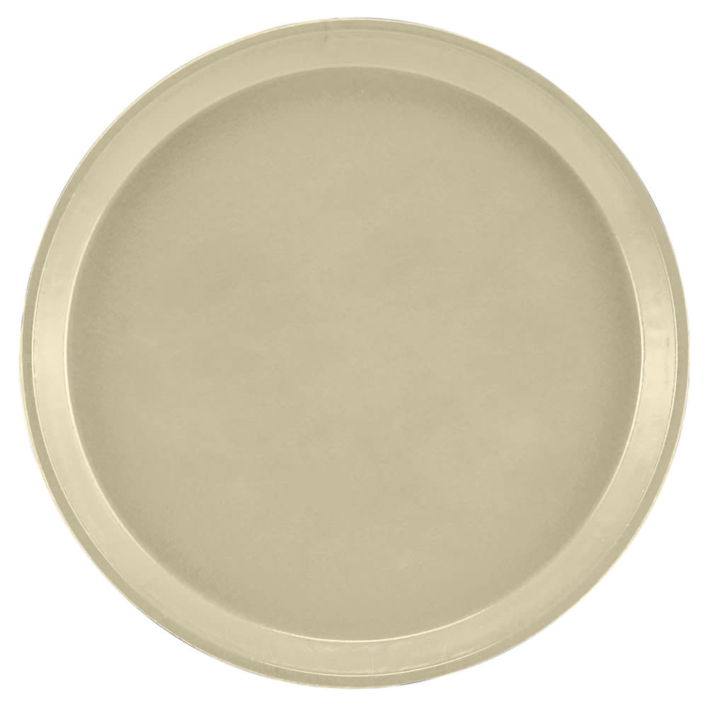 Cambro 900537 9" Round Serving Camtray - Fiberglass, Cameo Yellow