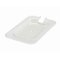Cambro 90CWCN135 Camwear Food Pan Cover - 1/9 Size, Flat, Notched, Clear thumbnail 6