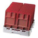 Cambro 915CP186 Plastic Rectangular Tray w/ (6) Compartments, 8 3/4" x 15", Navy Blue thumbnail 2