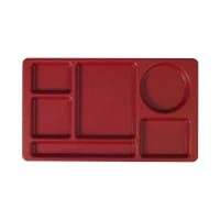 Cambro 915CP186 Plastic Rectangular Tray w/ (6) Compartments, 8 3/4" x 15", Navy Blue thumbnail 4