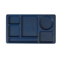Cambro 915CP416 Plastic Rectangular Tray w/ (6) Compartments, 8 3/4" x 15", Cranberry thumbnail 4