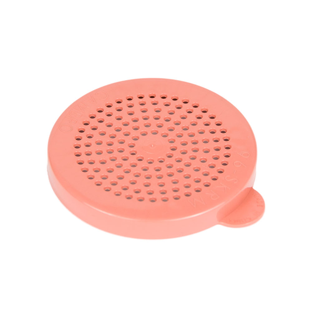 Cambro 96SKRLM408 Medium Ground Shaker/Dredge Lid - Polycarbonate, Rose