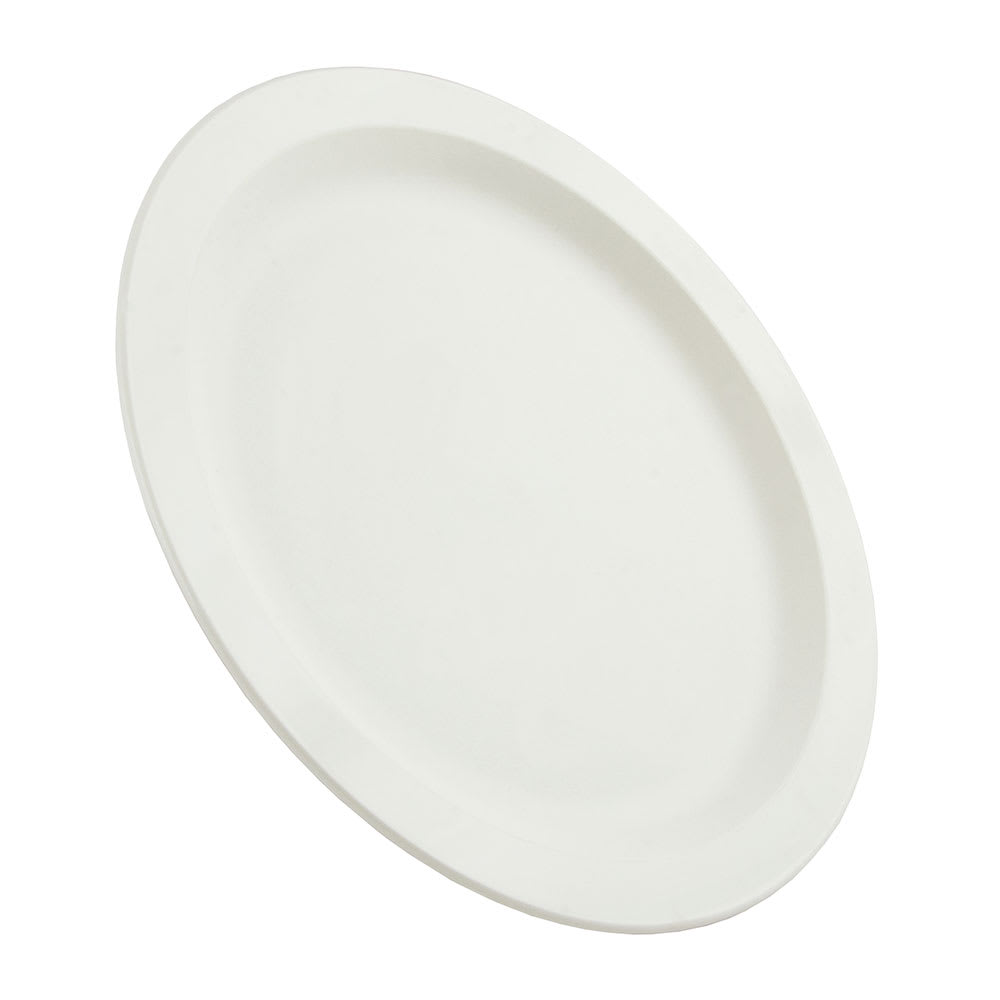 Cambro 9CWNR148 9" Round Plastic Dinner Plate, White