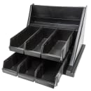 Cambro 9RS9110 Condiment Organizer w/ (9) Bins - Black thumbnail 5