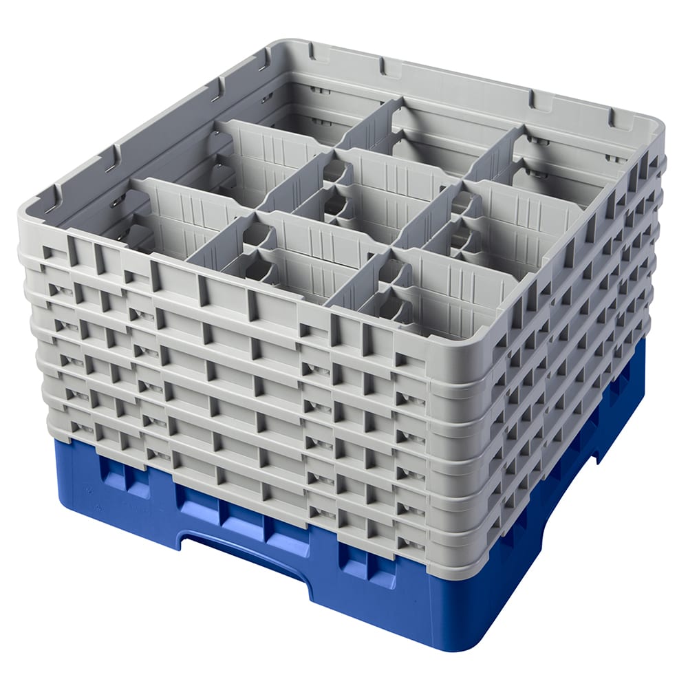 Cambro 9S1114168 Camrack® Glass Rack w/ (9) Compartments - (6) Extenders, Blue