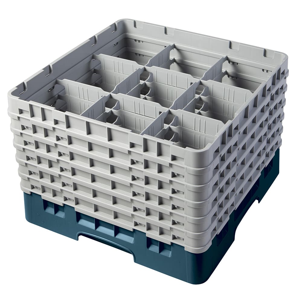 Cambro 9S1114414 Camrack® Glass Rack w/ (9) Compartments - (6) Extenders, Teal