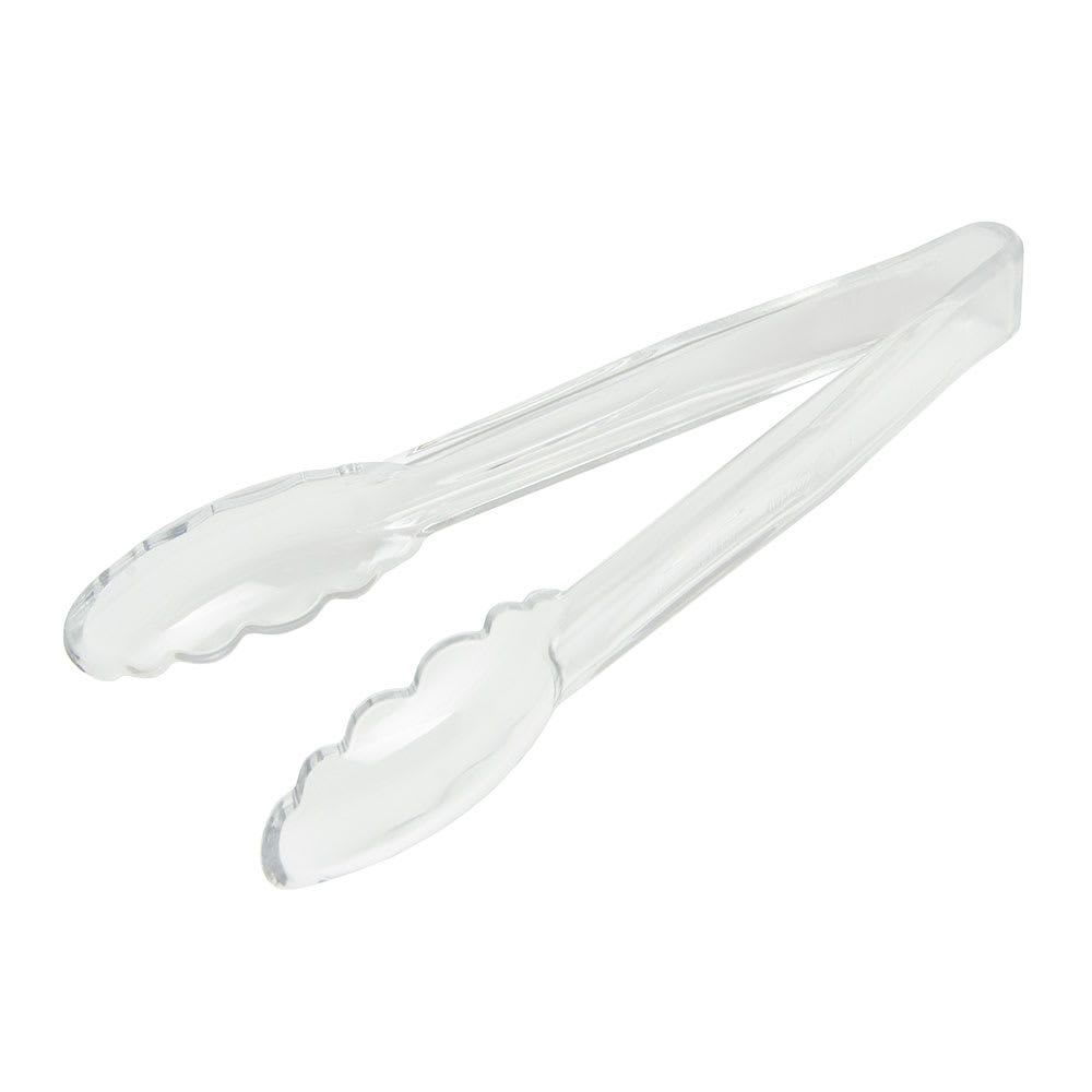 Cambro 9TGS135 9"L Plastic Utility Tongs, Clear
