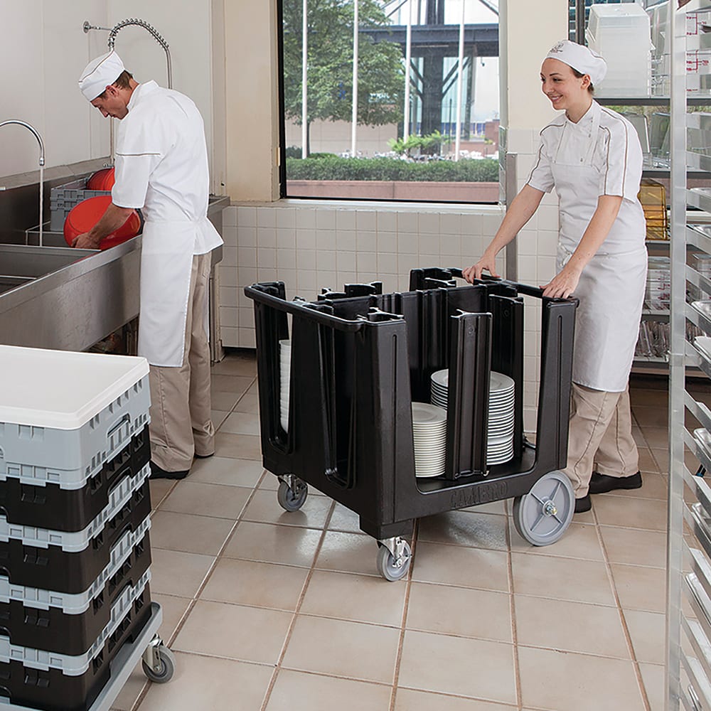 Cambro ADCS110 37 7/8" Mobile Dish Caddy w/ (6) Columns - Plastic, Black