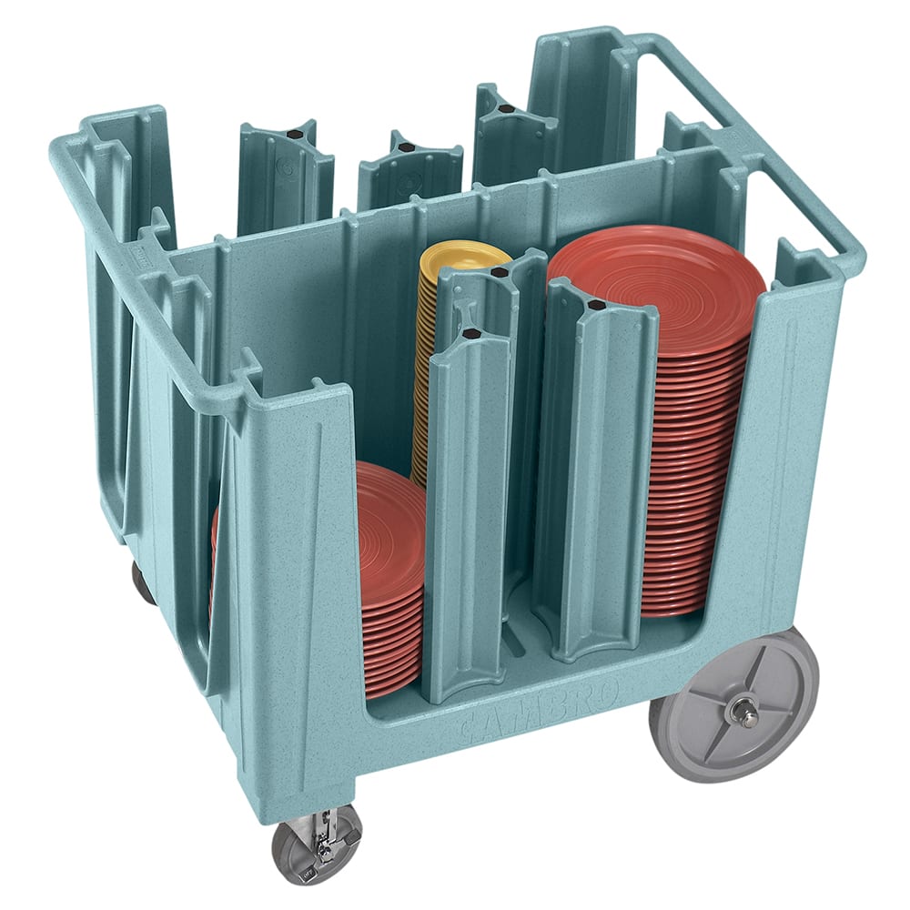 Cambro ADCS401 37 7/8" Mobile Dish Caddy w/ (6) Columns - Plastic, Slate Blue