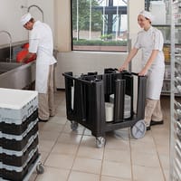 Cambro ADCS401 37 7/8" Mobile Dish Caddy w/ (6) Columns - Plastic, Slate Blue thumbnail 2