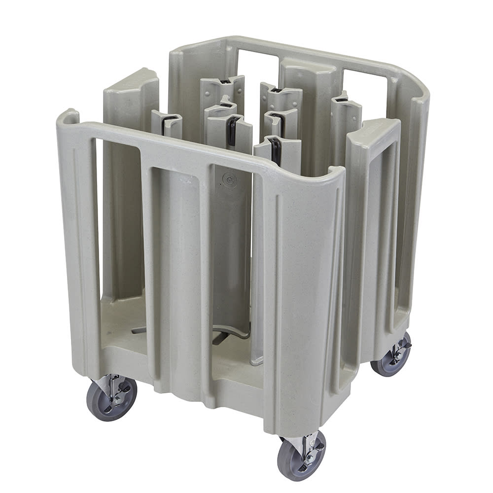 Cambro ADCSC8PKG 27" Mobile Dish Caddy w/ (8) Columns - Plastic, Speckled Gray