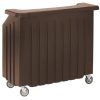 Cambro BAR540DS672 54" Cambar Portable Bar - 80 lb Ice Sink, Speed Rail, Granite Sand/Cocoa thumbnail 4