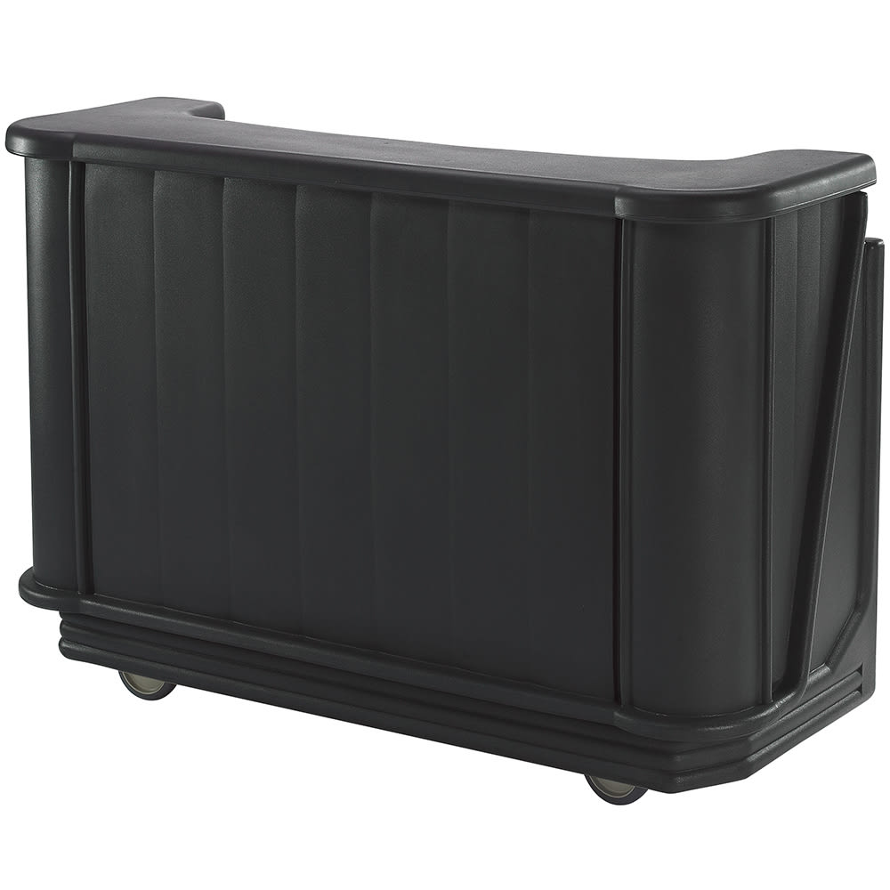 Cambro BAR650110 67 1/2" Portable Bar - 80 lb Ice Sink, Speed Rail, Black