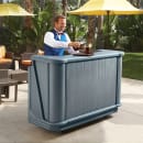 Cambro BAR650191 67 1/2" Portable Bar - 80 lb Ice Sink, Speed Rail, Granite Gray thumbnail 2