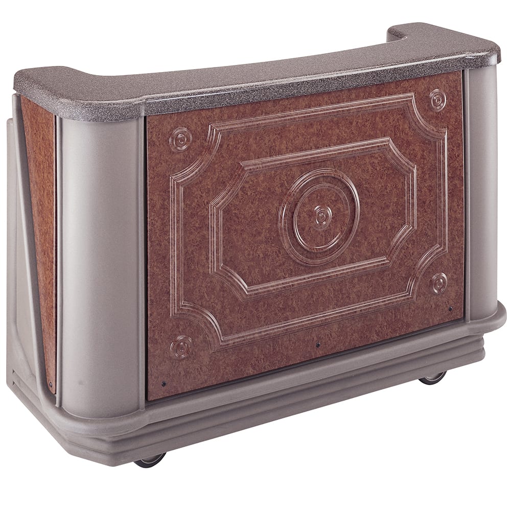 Cambro BAR650DS669 67 1/2" Portable Bar - 80 lb Ice Sink, Speed Rail, Carmel