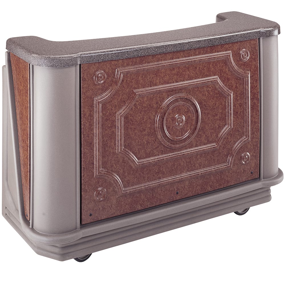 Cambro BAR650DSDX669 67 1/2" Portable Bar - Pre-Mix Drink System, 80 lb Ice Sink, Carmel