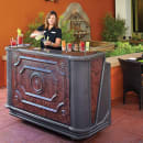 Cambro BAR650DSPM669 67 1/2" Portable Bar - Post-Mix Drink System, 80 lb Ice Sink, Carmel thumbnail 3