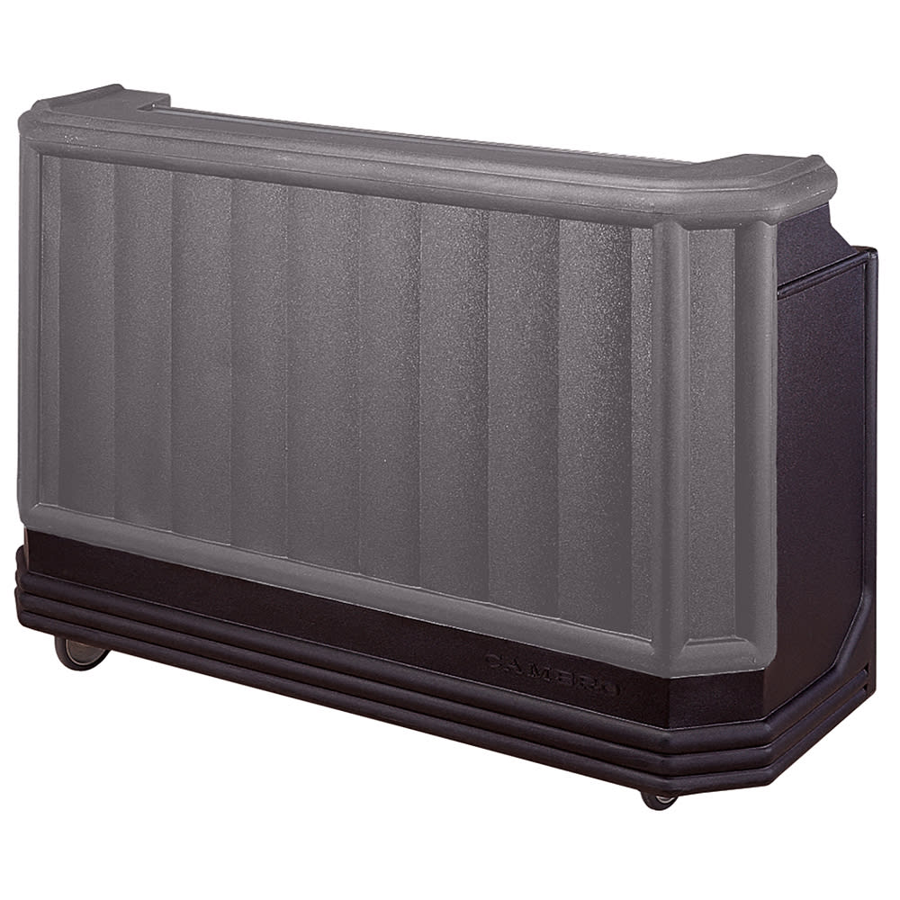 Cambro BAR730420 72 3/4" Portable Bar - 80 lb Ice Sink, Speed Rail, Black/Granite Gray