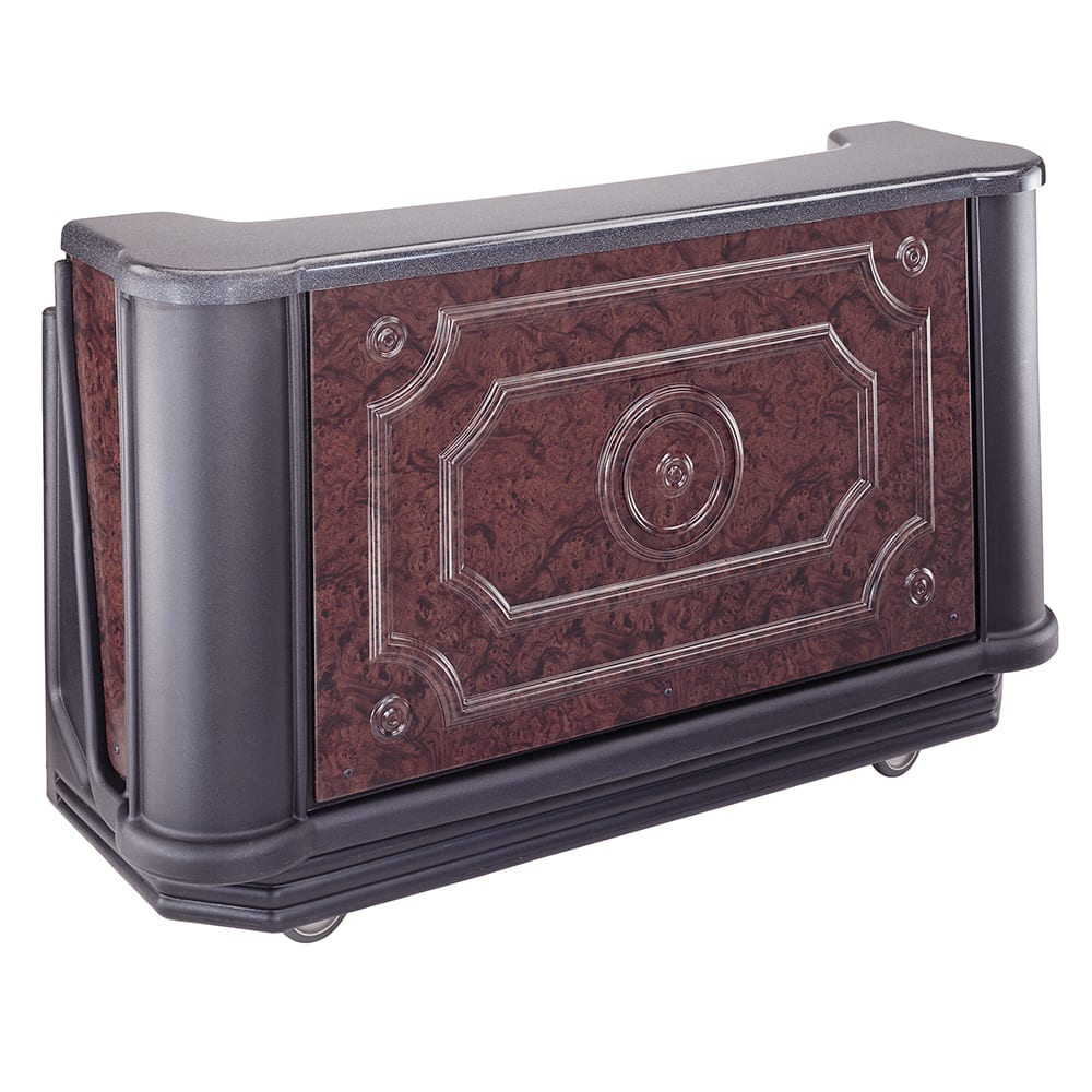 Cambro BAR730DS669 77 5/8" Cambar Portable Bar - 80 lb Ice Sink, Speed Rail, Carmel