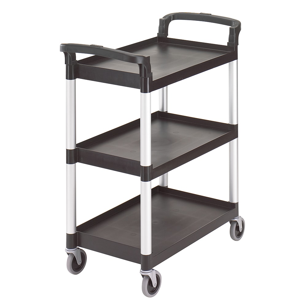 Cambro BC331KD110 3 Level Polymer Utility Cart w/ 300 lb Capacity, Raised Ledges