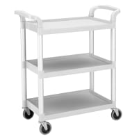 Cambro BC331KD110 3 Level Polymer Utility Cart w/ 300 lb Capacity, Raised Ledges thumbnail 2