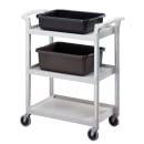 Cambro BC331KD480 3 Level Polymer Utility Cart w/ 300 lb Capacity, Raised Ledges thumbnail 3