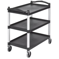 Cambro BC340KD480 3 Level Polymer Utility Cart w/ 400 lb Capacity, Raised Ledges thumbnail 3