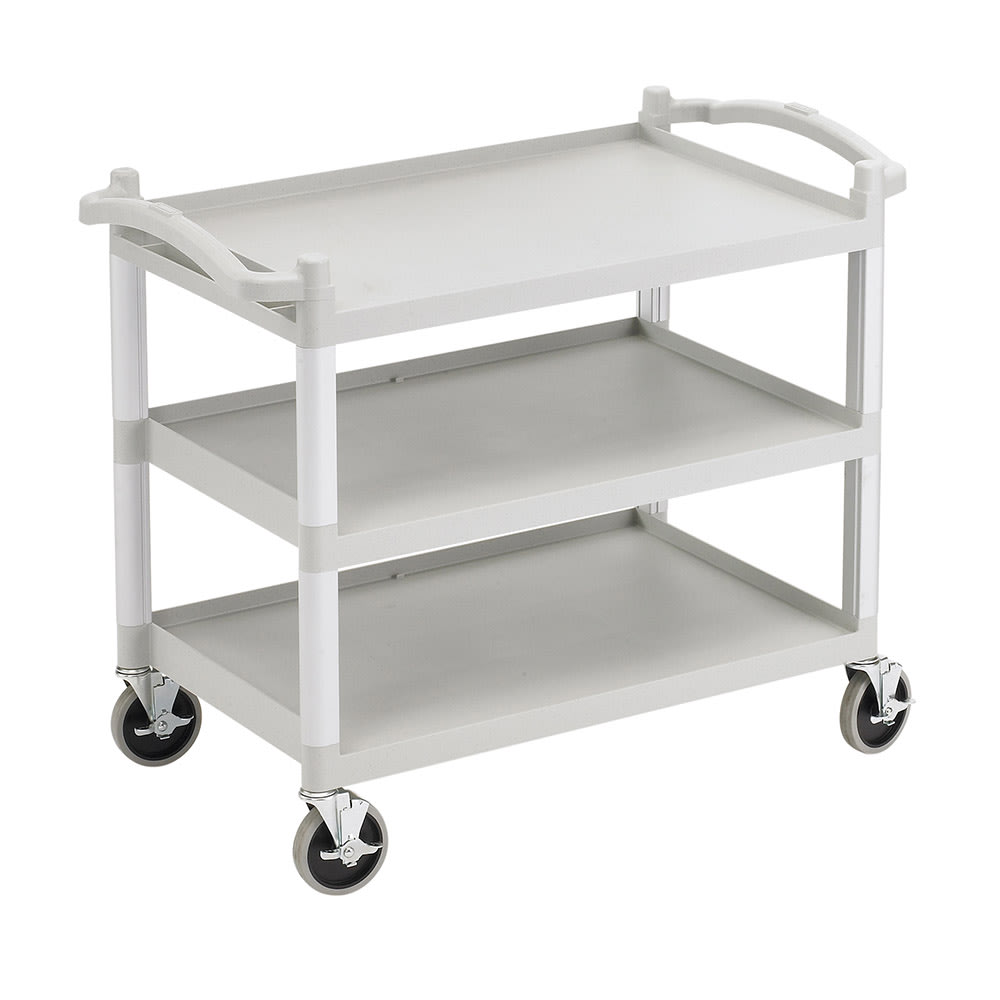 Cambro BC340KDLP480 3 Level Plastic Utility Cart w/ 400 lb Capacity, Raised Ledges