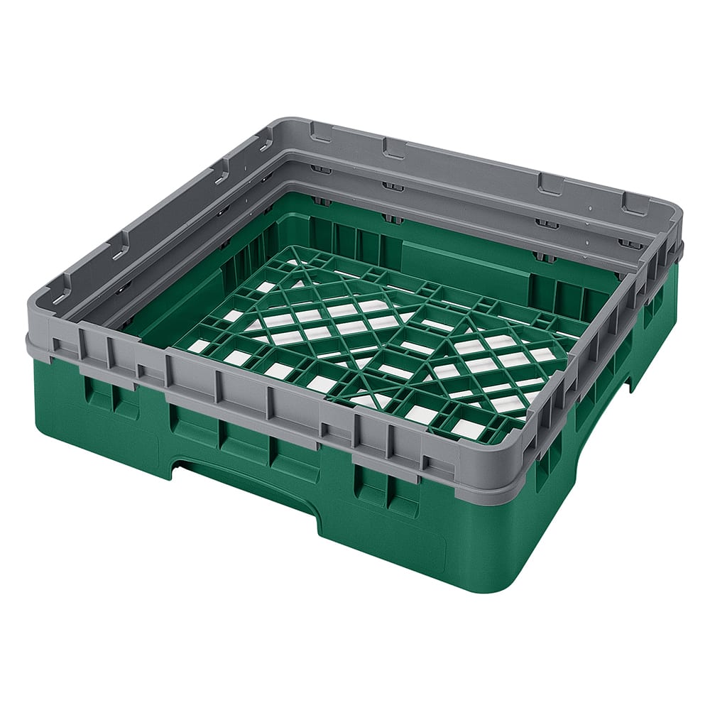 Cambro BR414119 Camrack Base Rack with Extender - 1 Compartment, 4"H, Sherwood Green