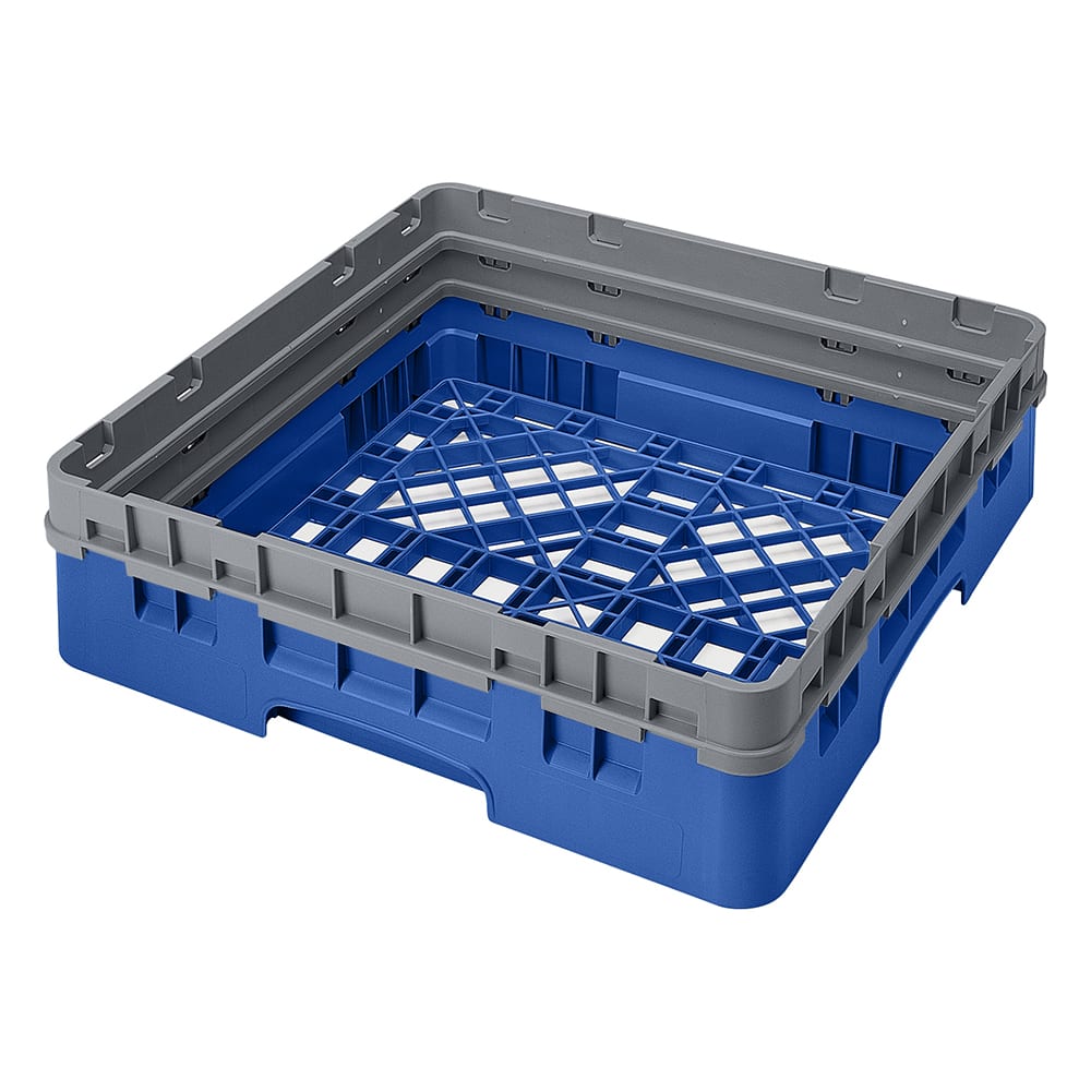 Cambro BR414168 Camrack Base Rack with Extender - 1 Compartment, 4"H, Blue