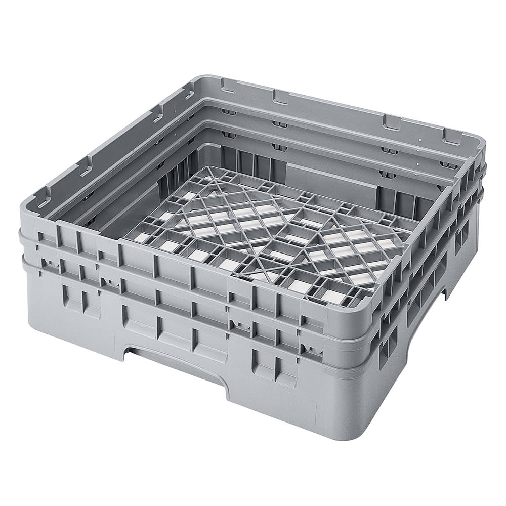 Cambro BR578151 Camrack Base Rack - (2)Extenders, 1 Compartment, 7 1/4"H, Soft Gray