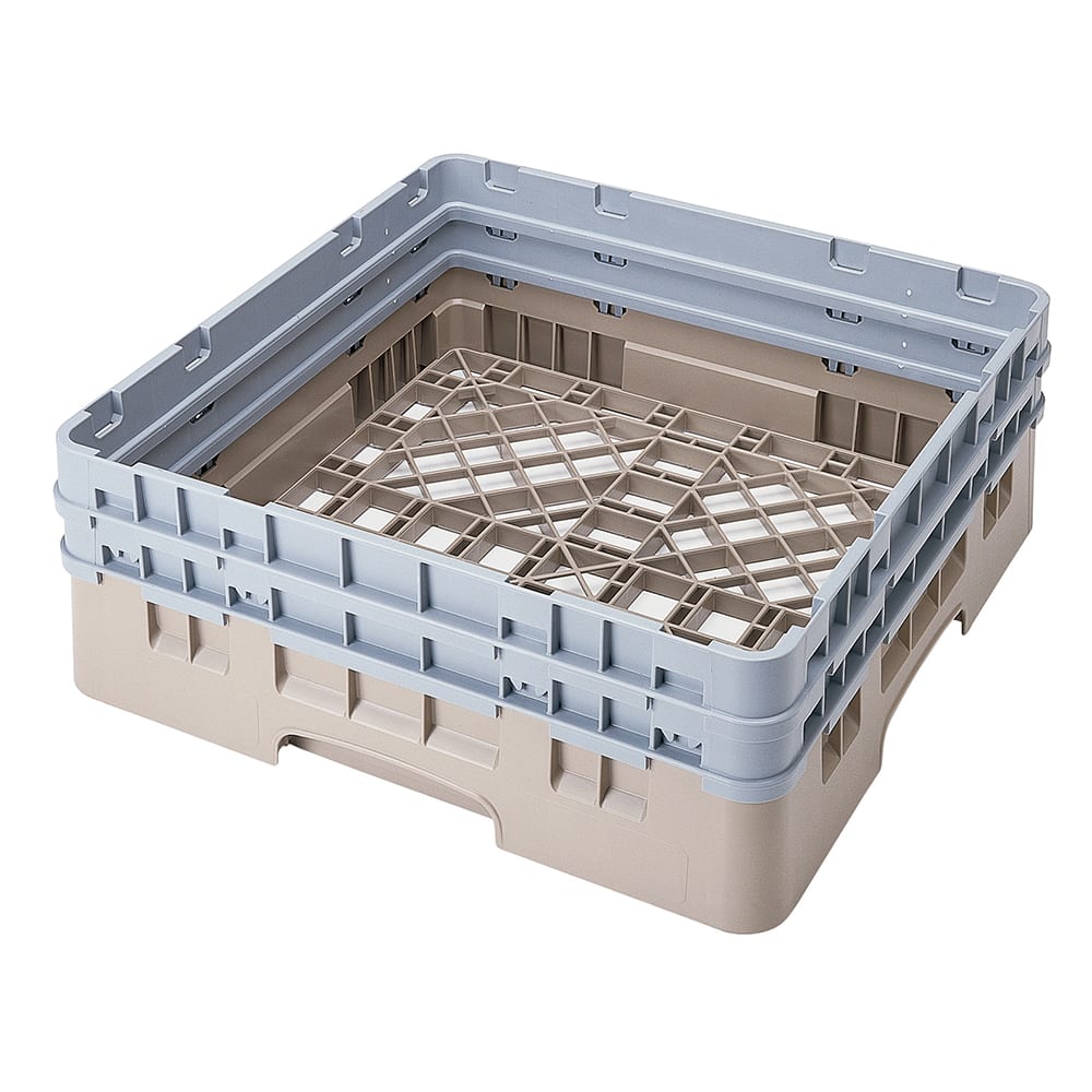 Cambro BR578184 Camrack Base Rack - (2)Extenders, 1 Compartment, 7 1/4"H, Beige