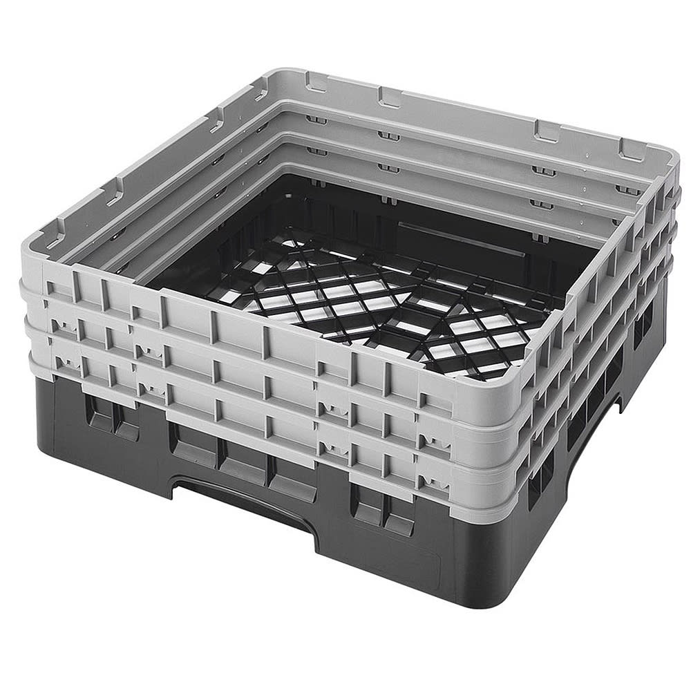 Cambro BR712110 Camrack Base Rack - (3)Extenders, 1 Compartment, 8 7/8"H, Black