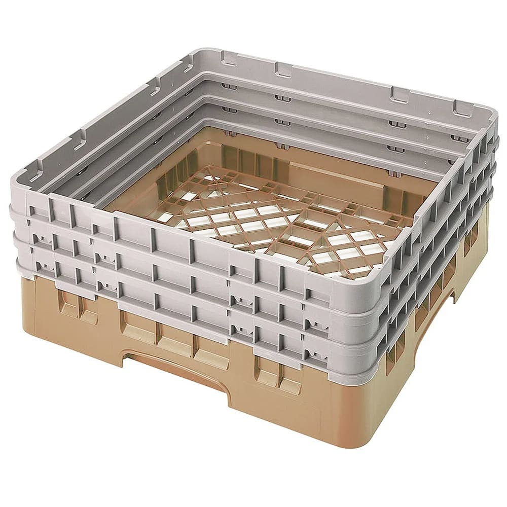 Cambro BR712184 Camrack Base Rack - (3)Extenders, 1 Compartment, 8 7/8"H, Beige