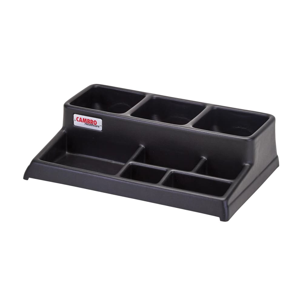 Cambro BSACS110 Airpot Station for (3) Airpots w/ Condiment Organizer, Black