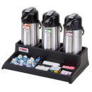 Cambro BSACS110 Airpot Station for (3) Airpots w/ Condiment Organizer, Black thumbnail 2