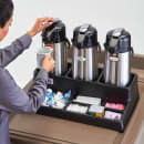 Cambro BSACS110 Airpot Station for (3) Airpots w/ Condiment Organizer, Black thumbnail 5