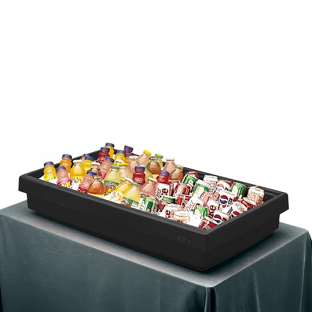 Cambro BUF48110 37 1/4" Cold Food Bar - (3) Pan Capacity, Table Top, Black