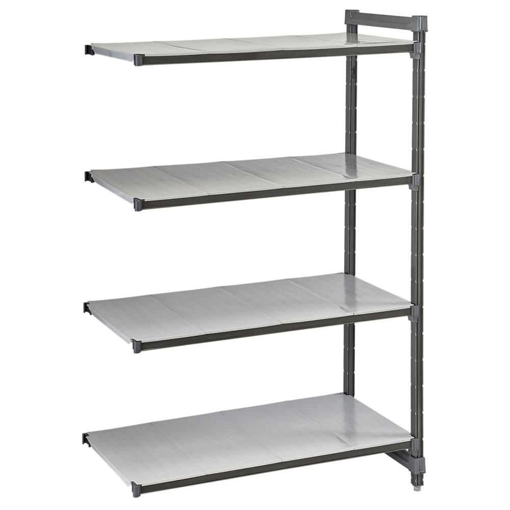 Cambro CBA183064S4580 30" NSF 4-Tier Polymer Shelf Kit - Camshelving® Basics Plus, 18"W, 64"H